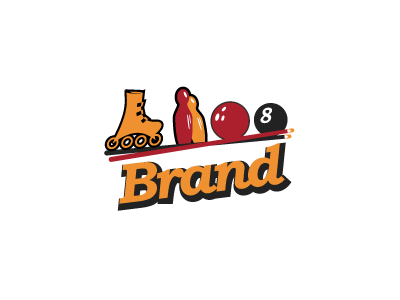 3803, logo, design, role, bowling, minge, rosu, portocaliu, negru, 8, divertisment, semn, bar, pin, echipa, sport, comunitate, concurs, campionat,